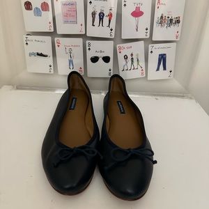 Navy and Black Flats